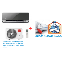 Klima uređaj VIVAX H+ Design ACP-12CH35AEHI+, 3.51kW, 3D Inverter, R32, WiFi ready - Gray Mirror SA MONTAŽOM